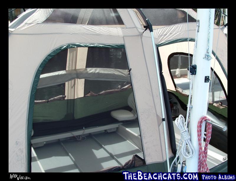 You can see the hard deck inside the tent