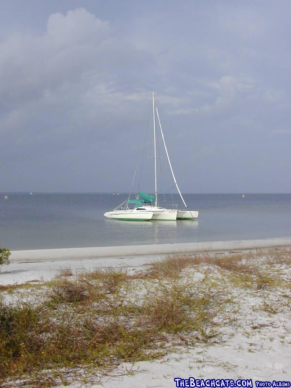 A Corsair Tri on the sound sibe of Okaloosa Island.