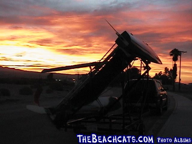 Boat in sunrise