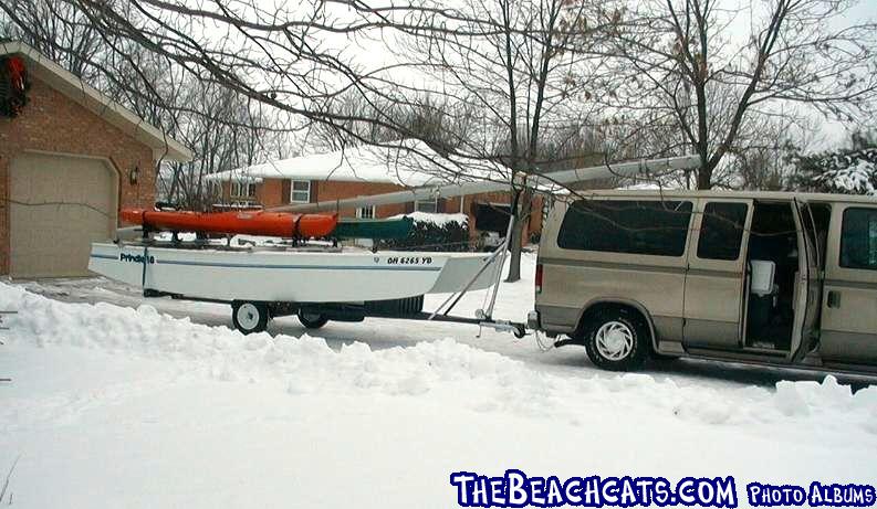 Snow in Ohio when we're leaving for Key Largo, December 28th, 2002 (we had to get pushed out of the driveway)