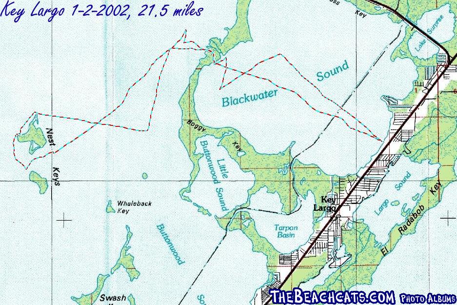 GPS track from Rick's Place to Nest Key