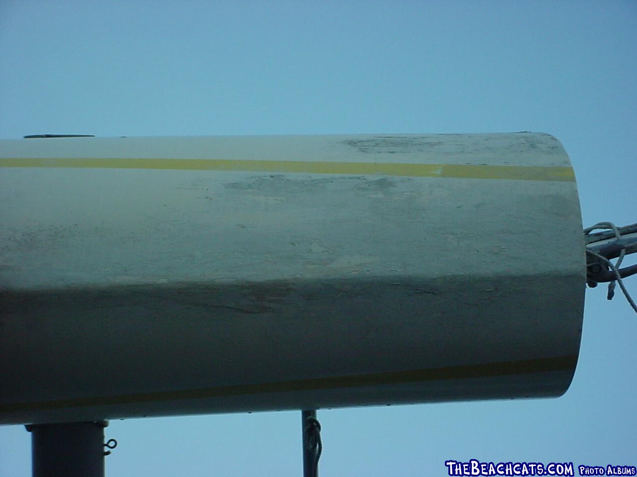 Sloppy repairs on the stern