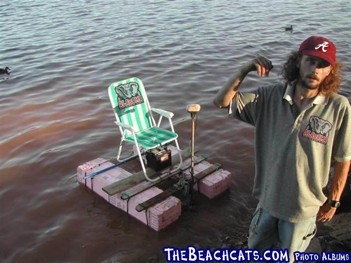 Alabama Crimson Tide homemade catamaran