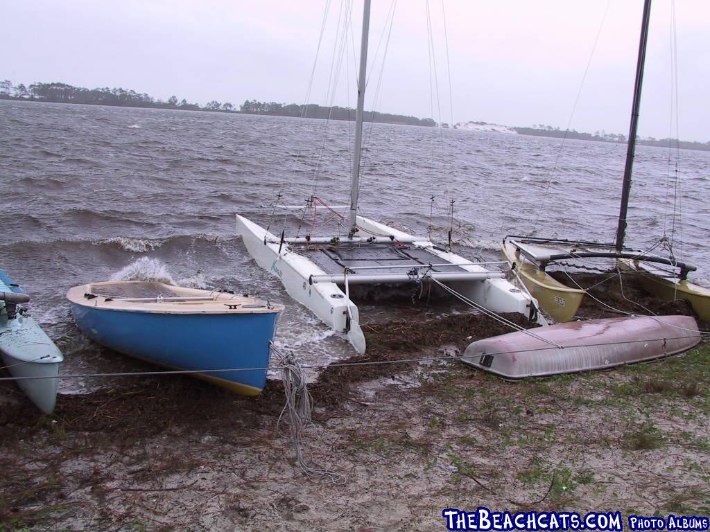 Effects in Ft. Walton beach sound side just after Hurricane Isadora made landfall