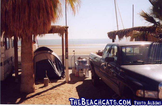 Our campsite on the beach!