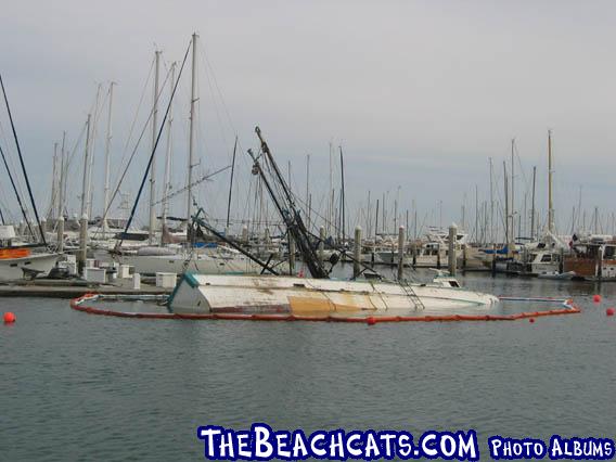 This ship was sunk by a vagrant who stole a 100' dive boat and played pinball on his way out of the harbor