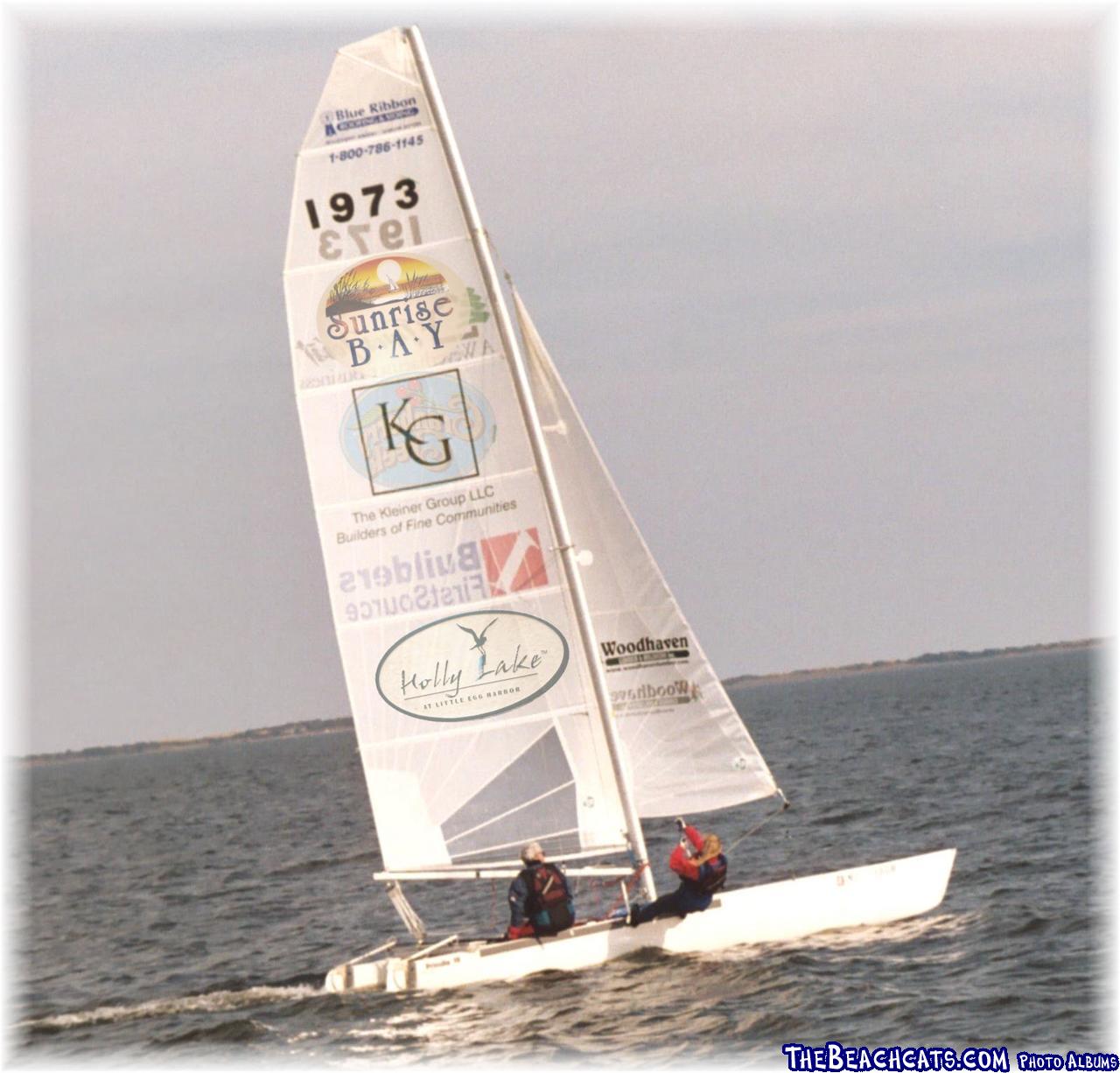 last sail of 2003, kc on the wire,  off berkley island.