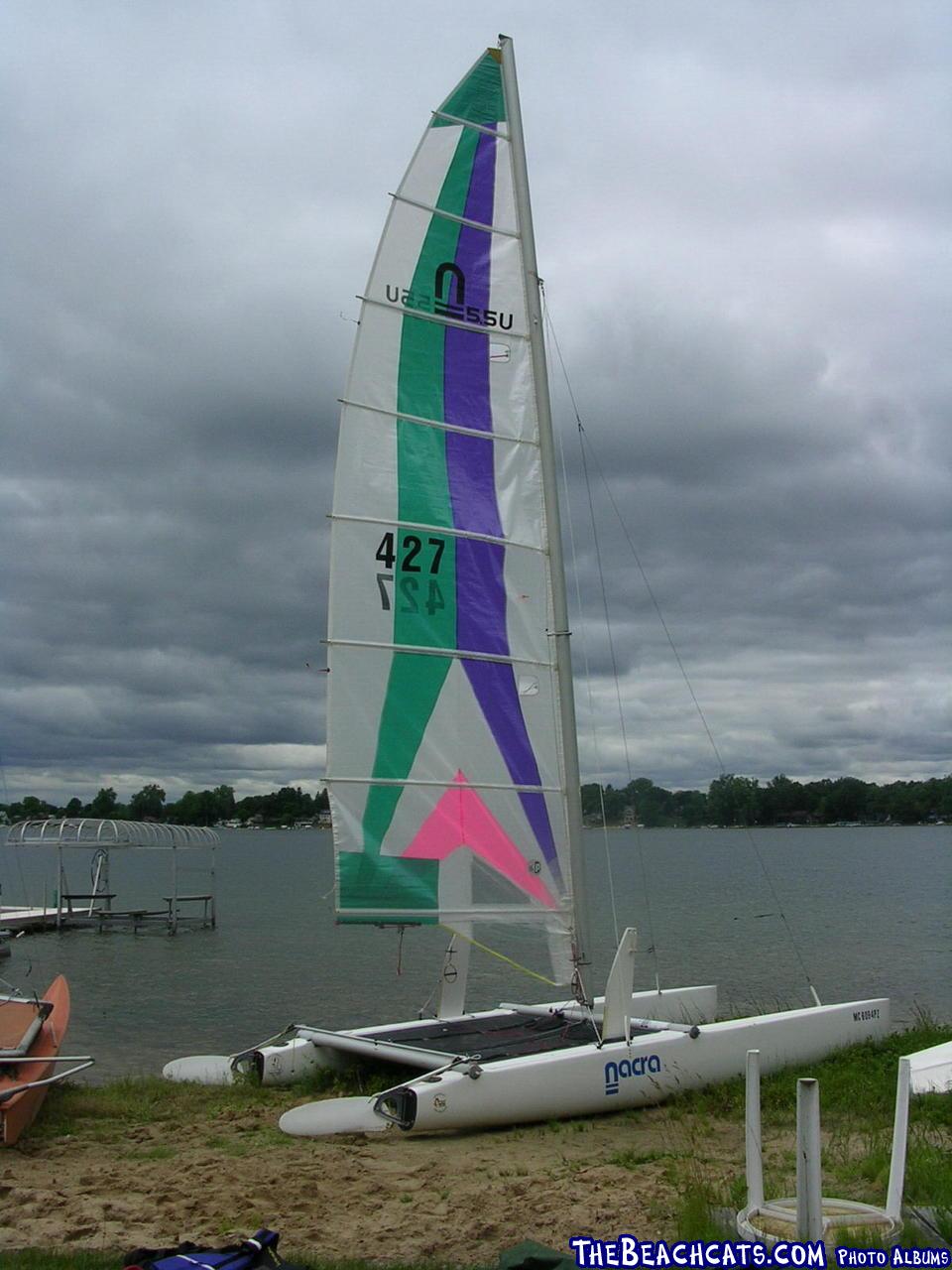 95 Nacra Uni with Number 427 Main Sail