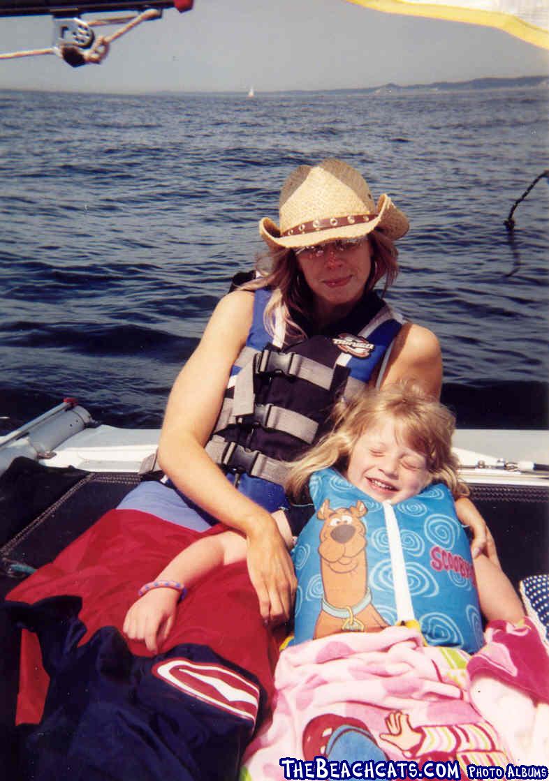 Elaina and Georgia on the tramp