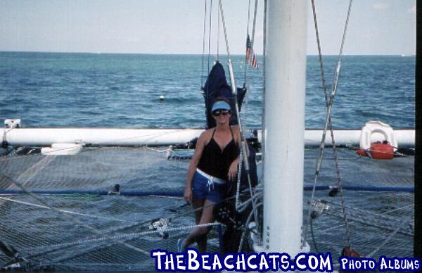 Terry, my beautiful wife, enjoying a great day out on the Gulf.