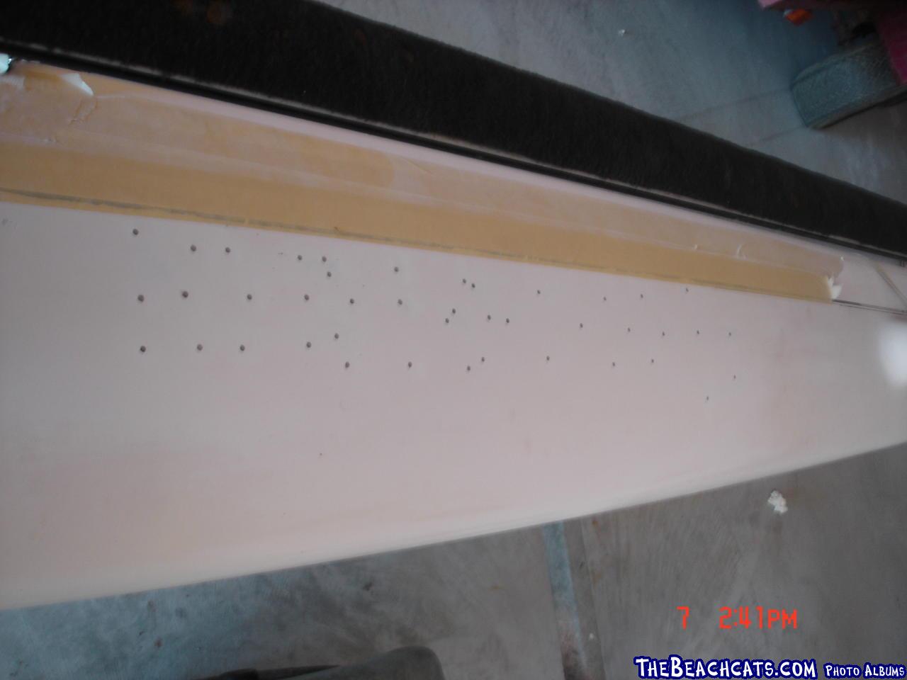 Delam Repair/ Filled holes with resin after epoxy injection