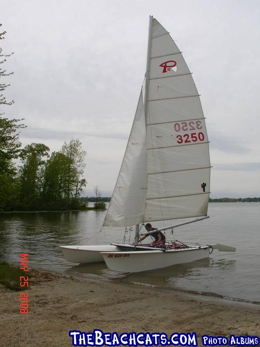 Alex's Prindle 16 maiden voyage, Gun Lake