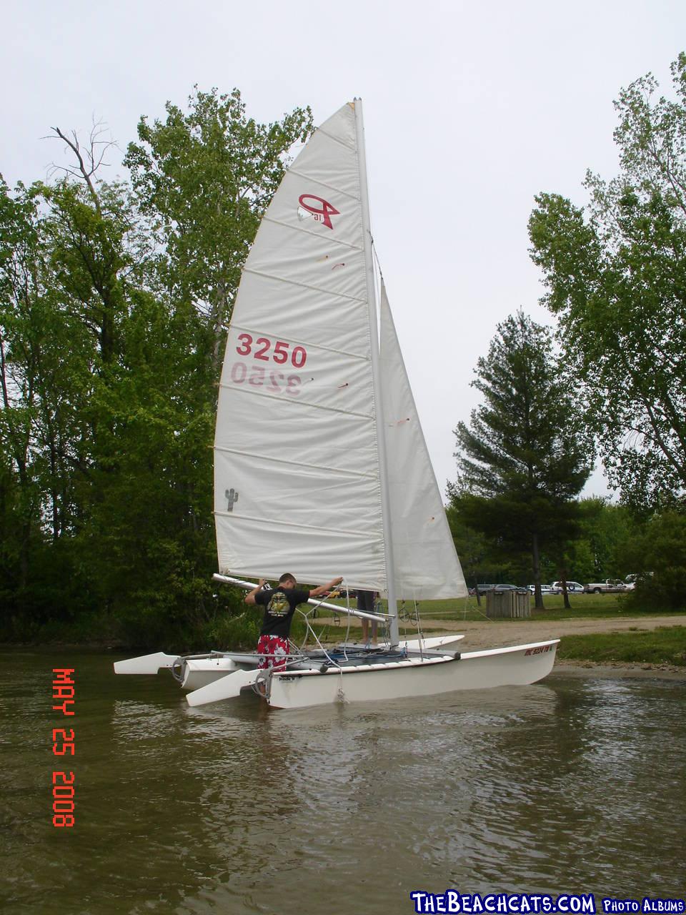 Alex's Prindle 16, maiden voyage, gun lake