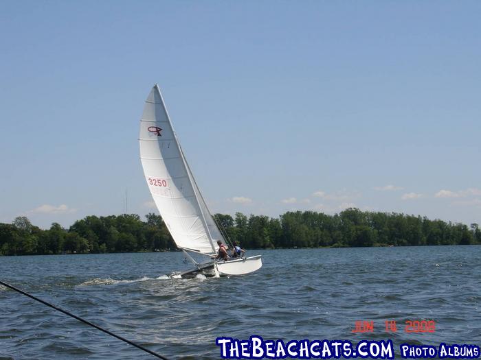 Flying a hull on Gun Lake