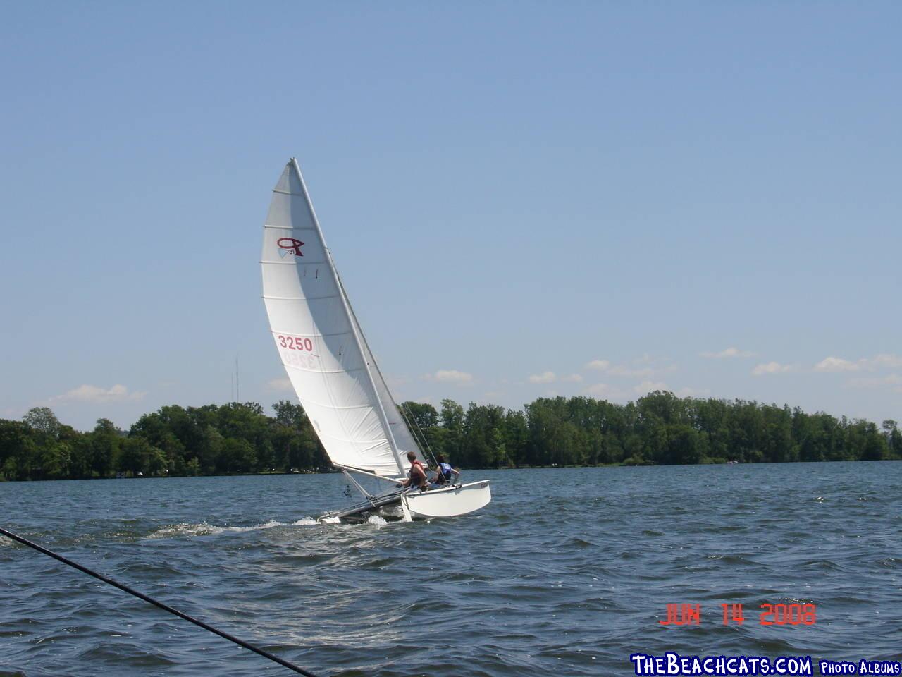 Flying a hull on Gun Lake