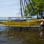 Catamaran On-Water Storage Racks