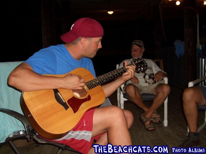 Dave leading the sing alongs, and boy, were we singing . . .