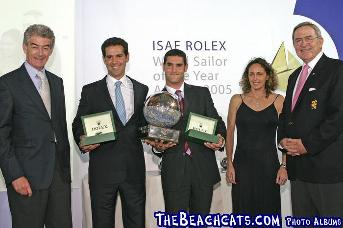  ISAF Rolex World Sailor of the Year Awards 2005 From left: Claudio Mariani, Director Rolex Singapore, Winners Fernando Echavarr