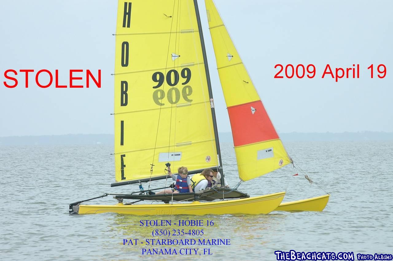 909 HOBIE 16 STOLEN 850-235-4805 PAT