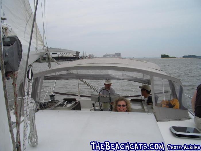  owner George and Cynthia Ramseur and Jay at the helm