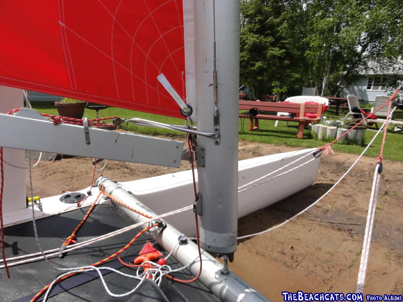 Right side of mast