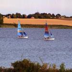 Sailing against the other H16 on our lake.