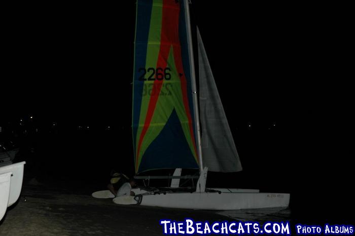 Rigging up for a midnight sail!