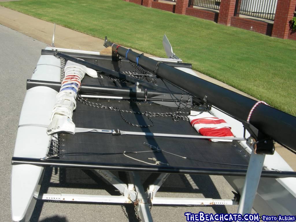 G-Cat 5.0 trampolines and deck.