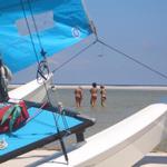 Damon, Philip, and Mark's crew.  The pleasures of sailing to the island.