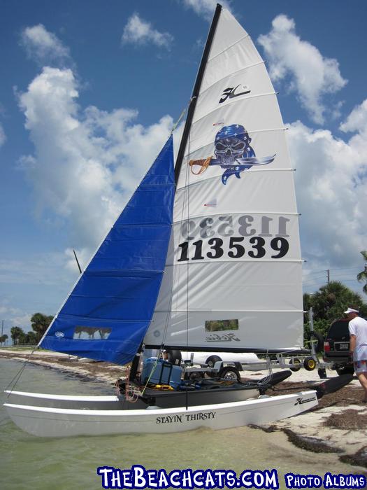 The maiden voyage.  Sitting on Dunedin Beach, Fl.  It was a perfect day to sail.