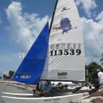 The maiden voyage.  Sitting on Dunedin Beach, Fl.  It was a perfect day to sail.