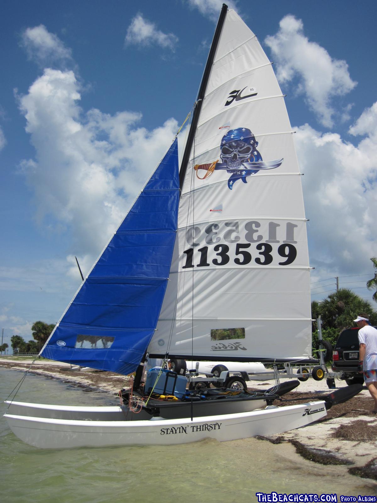 The maiden voyage.  Sitting on Dunedin Beach, Fl.  It was a perfect day to sail.