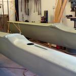 Hulls just after epoxy primer.