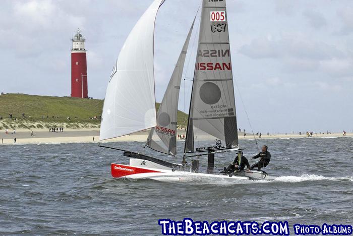 Mischa Heemskerk and Sander de Boer won on handicap with their Hobie Tiger.